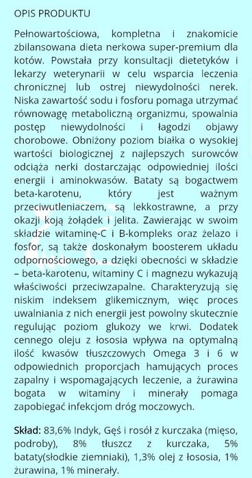 VET GUSSTO renal 4 puszki. Kot.