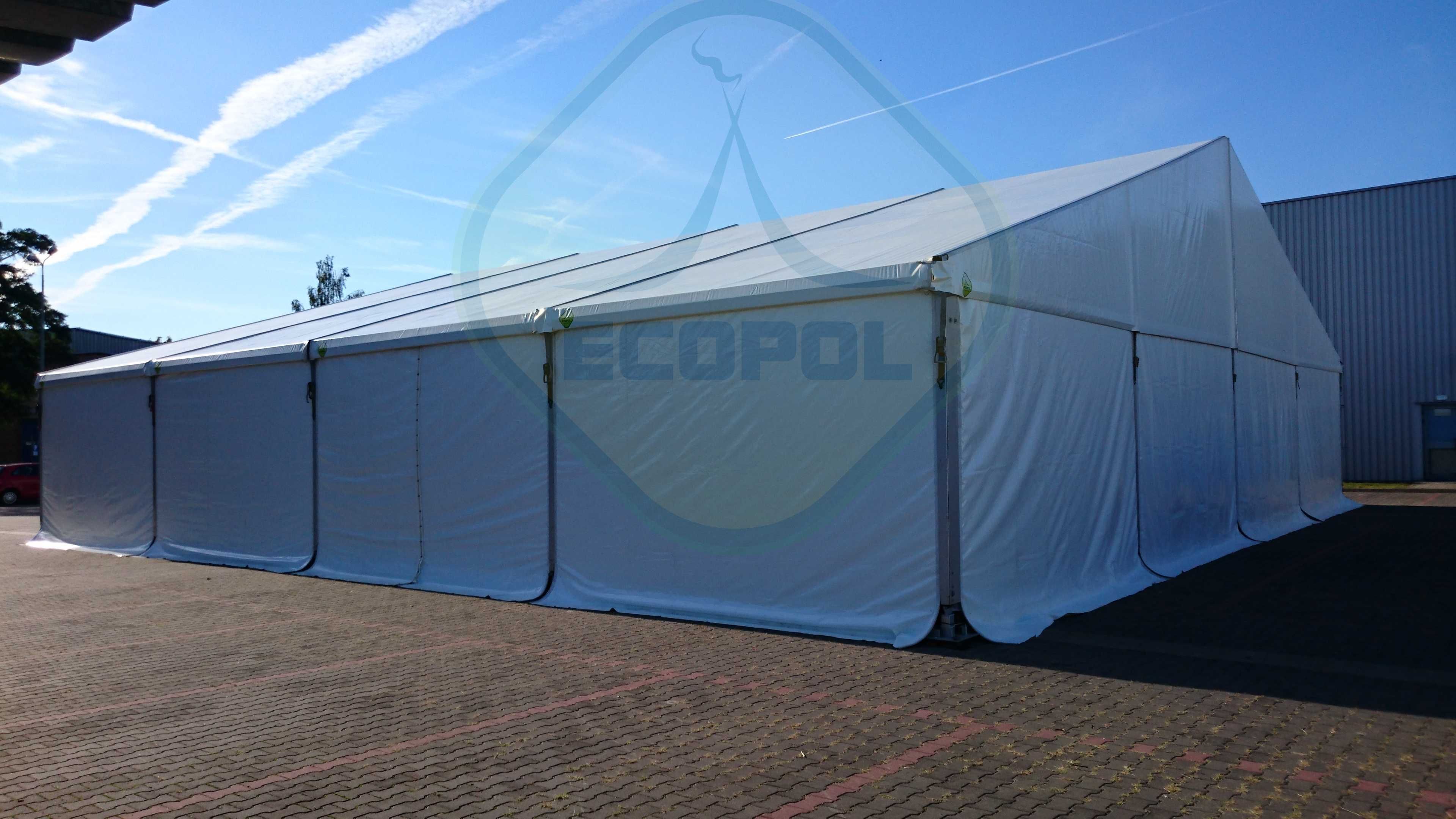 Hala namiotowa aluminiowo-stalowa 20 x 40 x 3m, całoroczna, używana