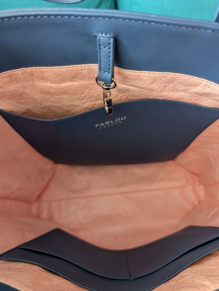 Fablou granatowa shopper bag shopperka tote bag