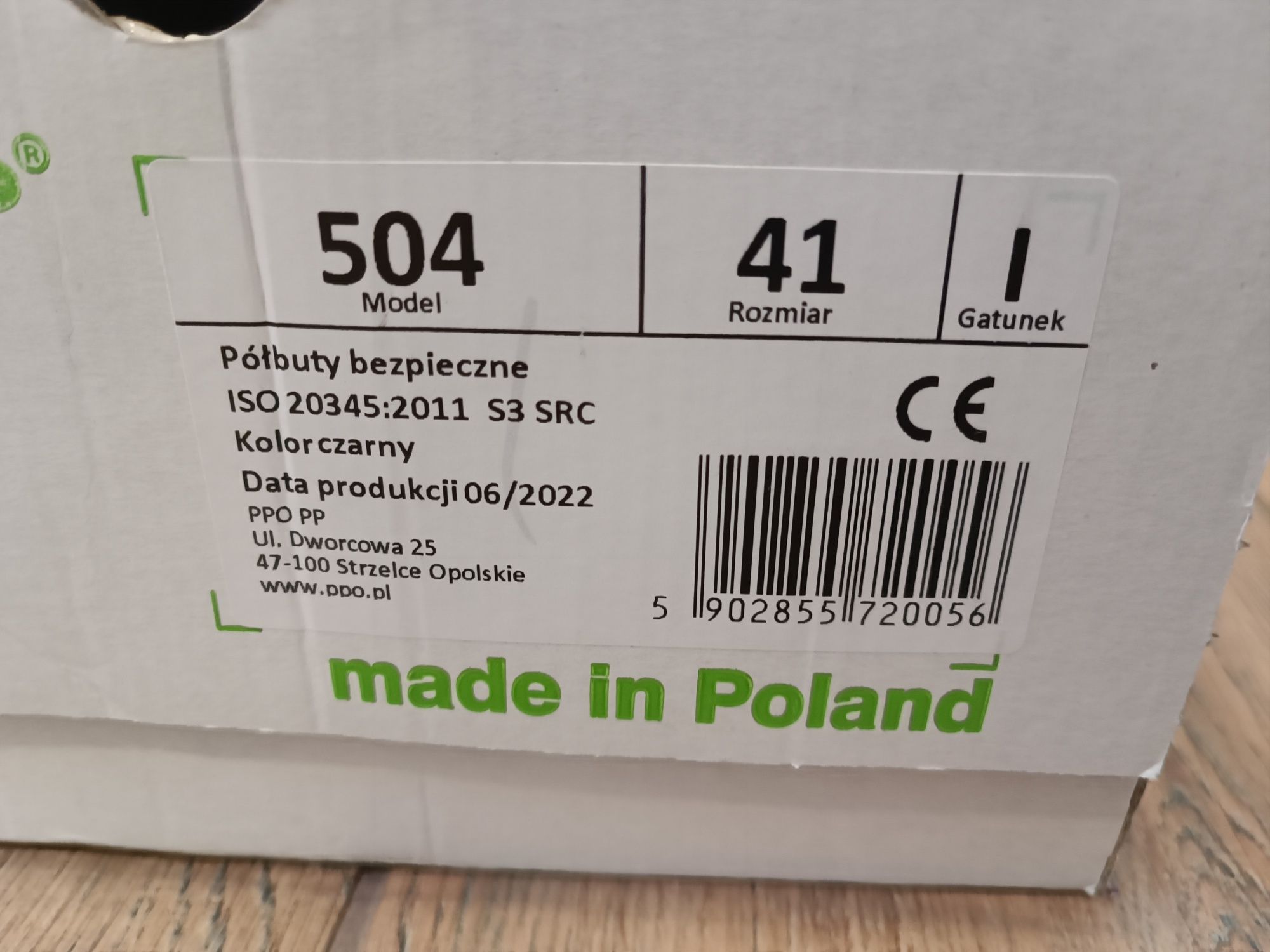 Buty robocze bezpieczne BHP skórzane PPO r. 41 model 504