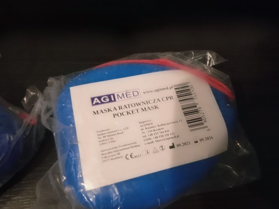 Maseczka ratownicza 2szt.nowe ważność 09.2026