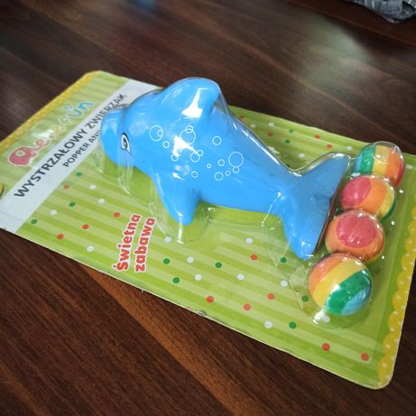 Zabawka wystrzałowy zwierzak Delfin lub Jednorożec nowa piłeczki  rybk