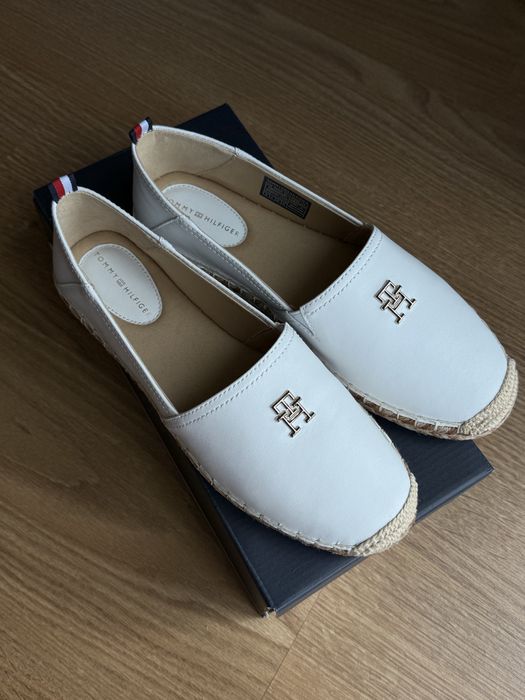 Еспадрилі жіночі білі шкіряні tommy hilfiger 39