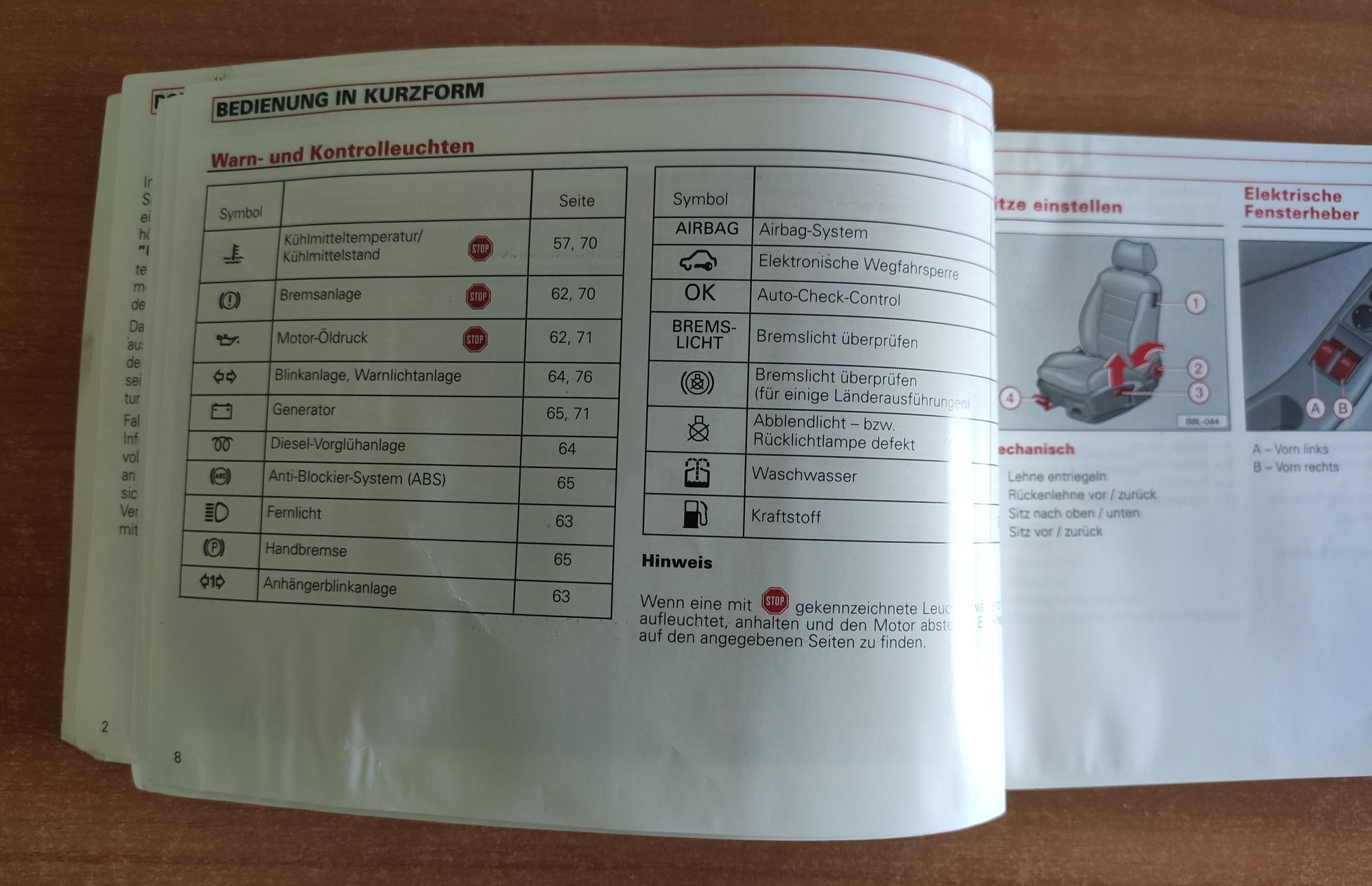 Audi A3 fabryczna instrukcja obsługi po niemiecku 1996