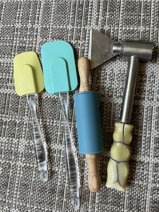 молоточек лопатка силиконовая подставка  походный складной