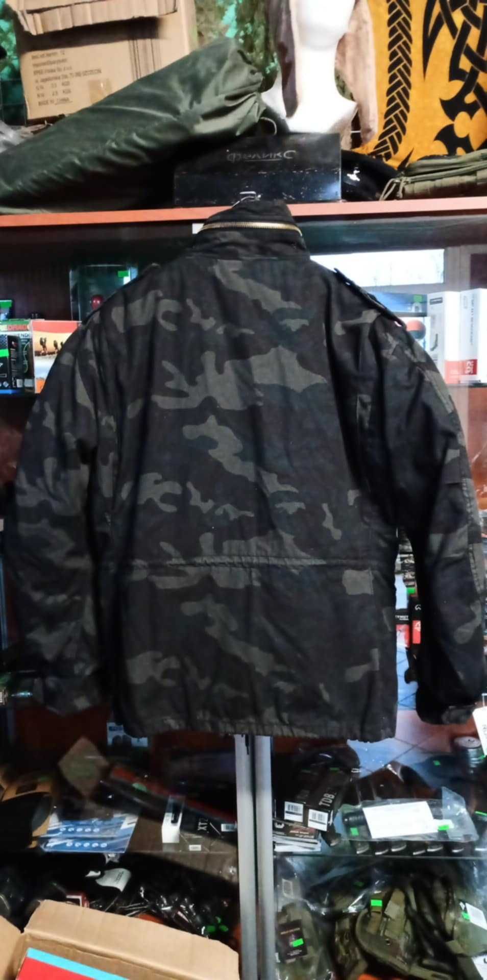 Kurtka Wojskowa M65 Surplus Tex Black Camo r.M z podpinką