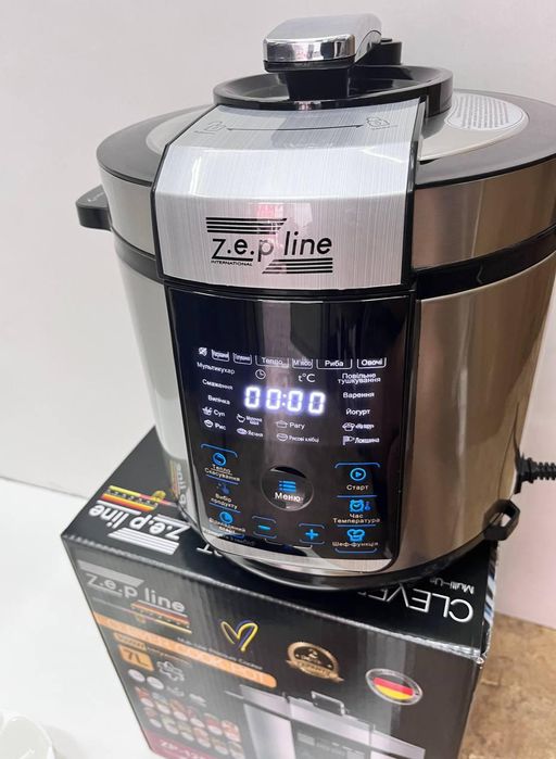 Мультиварка скороварка йогуртниця 29 програм, 7л, 3000w Zepline ZP-125