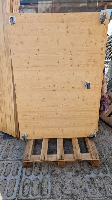 Sauna drewniana kabina grzewcza na podczerwień 2os kółka szklane drzwi