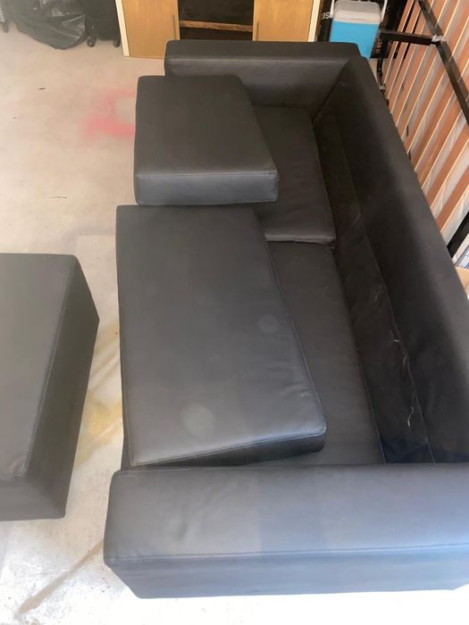 Sofá Napa Preto Chaise Longue