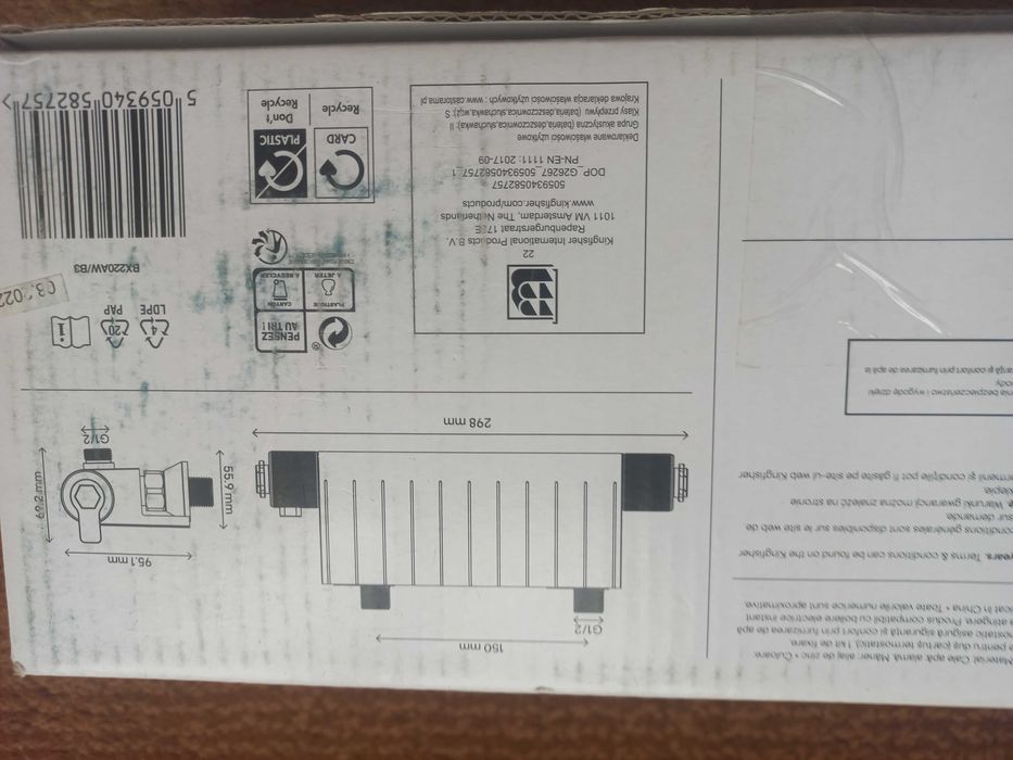 Bateria prysznicowa czarna nowa
