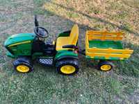 Traktor na akumulator 12V John Deere z przyczepą Peg-Perego