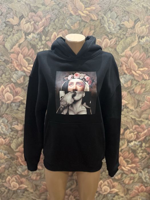 Худі на флісі з принтом