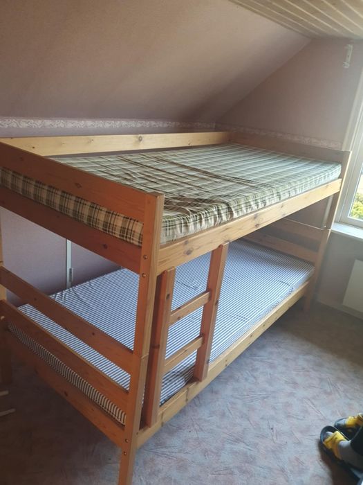 Łóżko Piętrowe Sosnowe