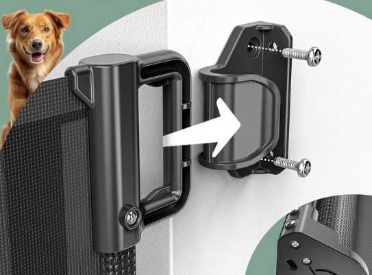 Barierka zabezpieczająca rozporowa KIDIZ 140 x 86 cm czarna