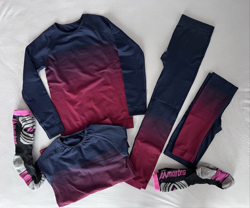 Komplety bielizny termicznej dla blizniaczek CRIVIT, rozm. 134/140