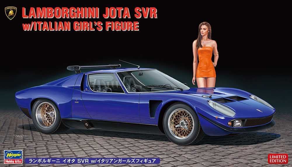 Hasegawa 20472 Lamborghini Jota SVR w/Italian Girl's Figure 1/24