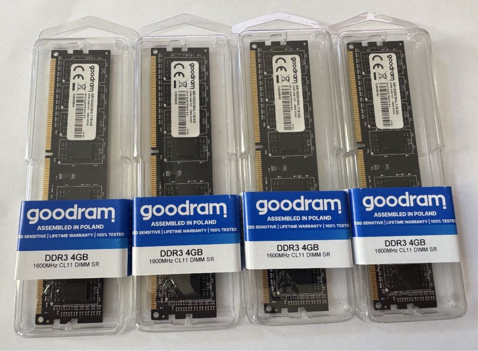 Pamięć RAM GOODRAM 16 GB 1600MHz DDR3 DIMM GR1600D3V64L11S/4G