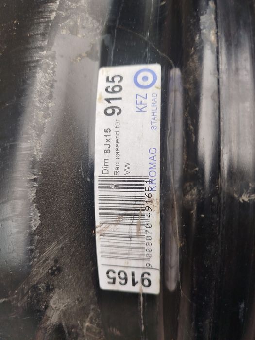 Диски металеві R15 5*112 оригінал VAG golf Octavia touran