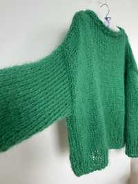 Zielony sweter oversize/handmade