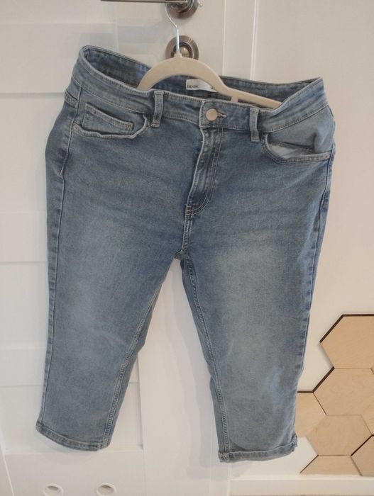 Spodnie damskie jeansy capri rozmiar 40