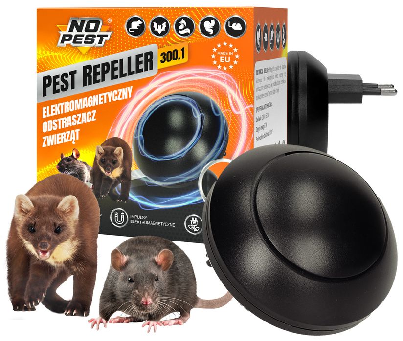 Elektromagnetyczny odstraszacz kun, myszy, szczurów No Pest® 300.1