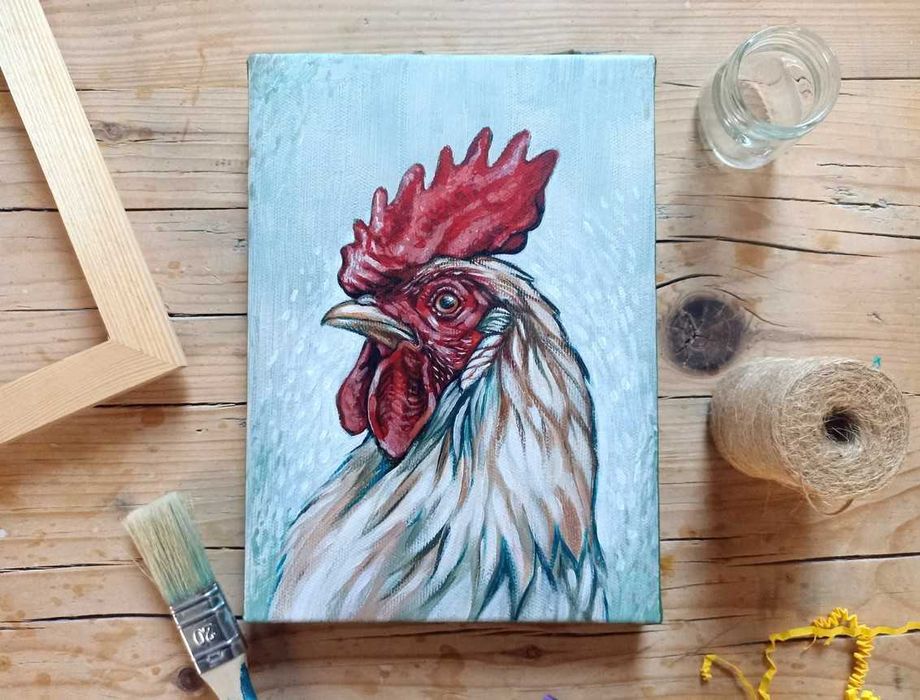 Obraz na płótnie Kogut 15x21cm