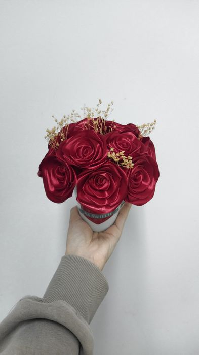 Kubek wieczne kwiaty róże prezent na dzień taty ojca