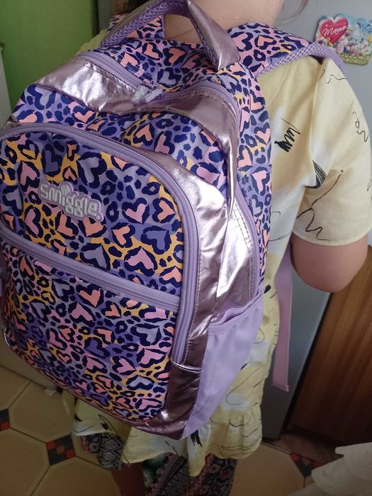 Ekskluzywny, duży, metaliczny plecak z Londynu, Top Vintage