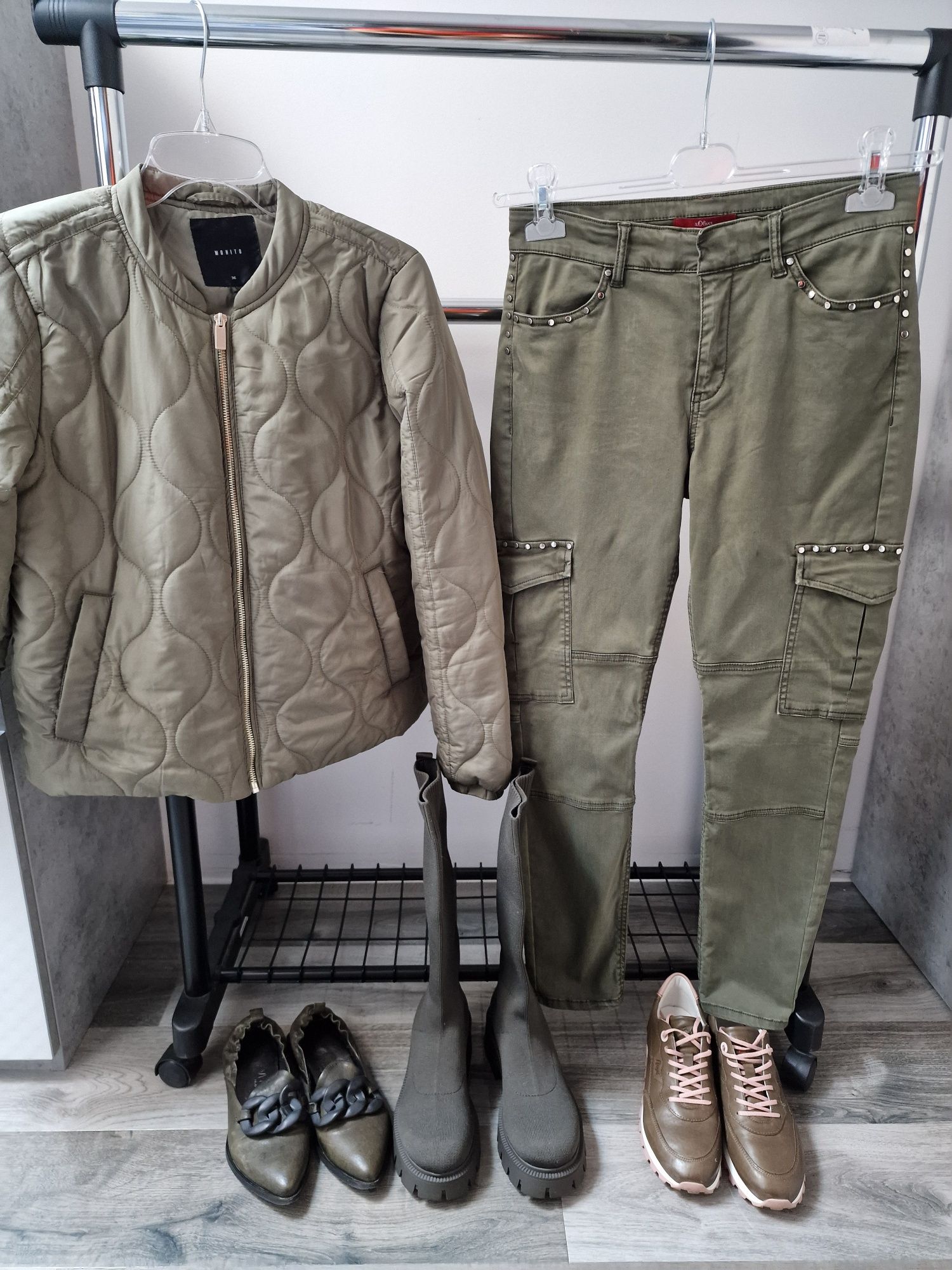 Spodnie Bojówki Khaki S.Oliwer 36