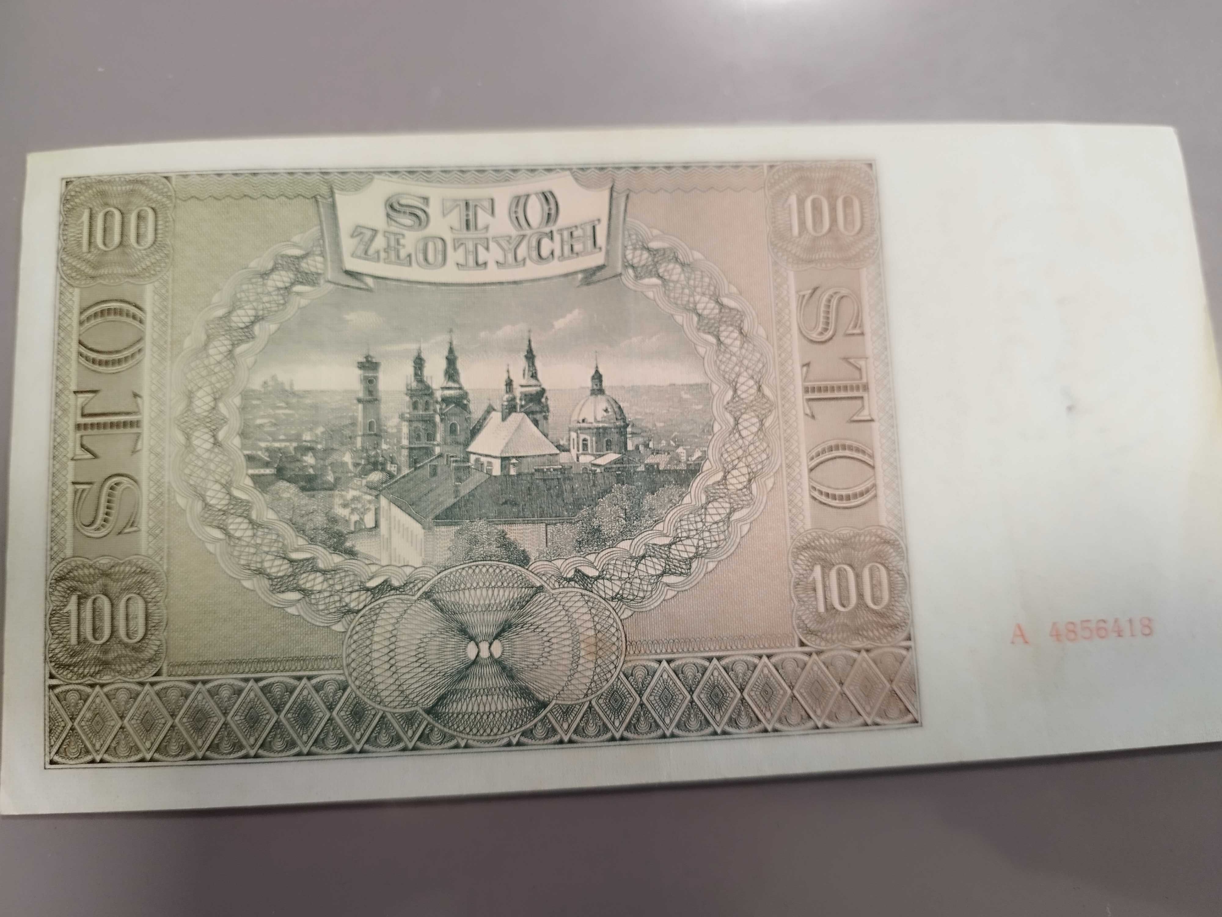 Banknot o nominale 100 zł z 1941 roku sprzedam.