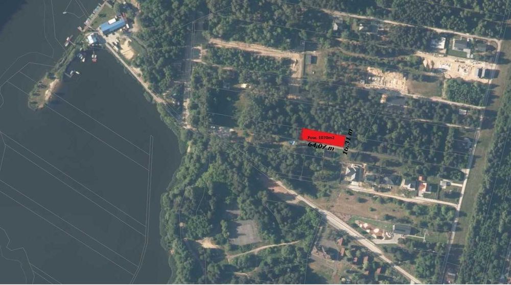 Działka budowlana nad zalewem w Cedzynie