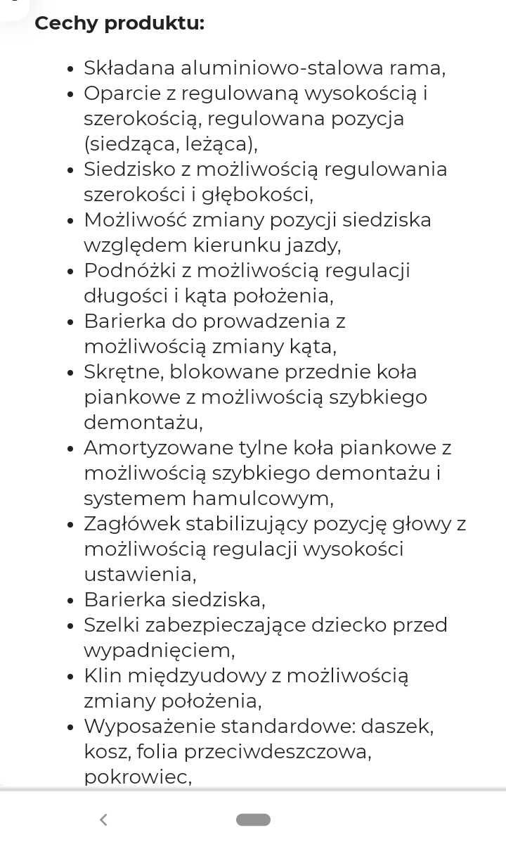 Wózek inwalidzki dziecięcy specjalny Junior MDH