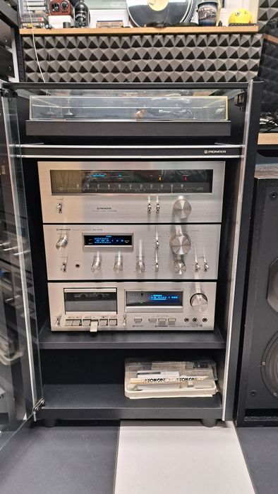 Wieża Pioneer ct-f600 sa-508 pl-400x tx-608 szafka blue line