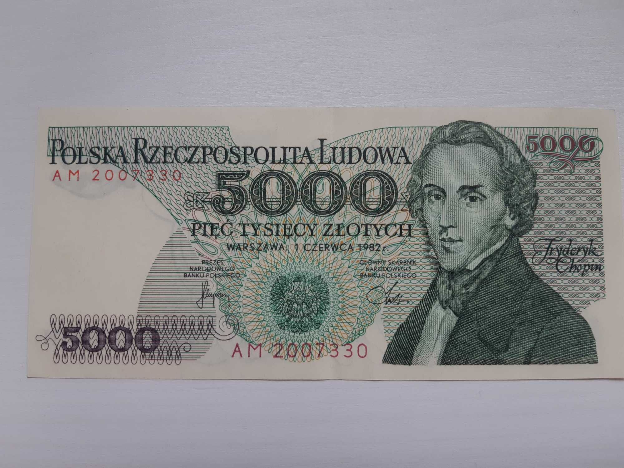 5000 zł  Fryderyk Chopin  1982 seria AM STAN 2