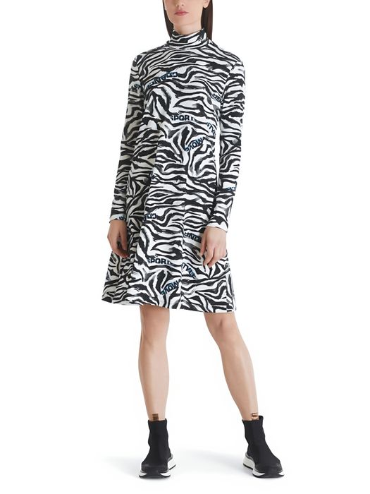 MARC CAIN плаття з принтом зебри,сукня бавовняна