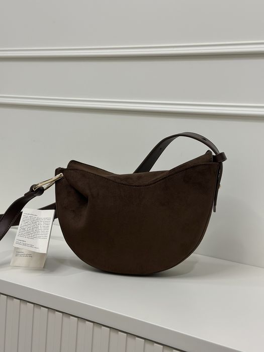 Сумка Polene numero dix коричнева замш