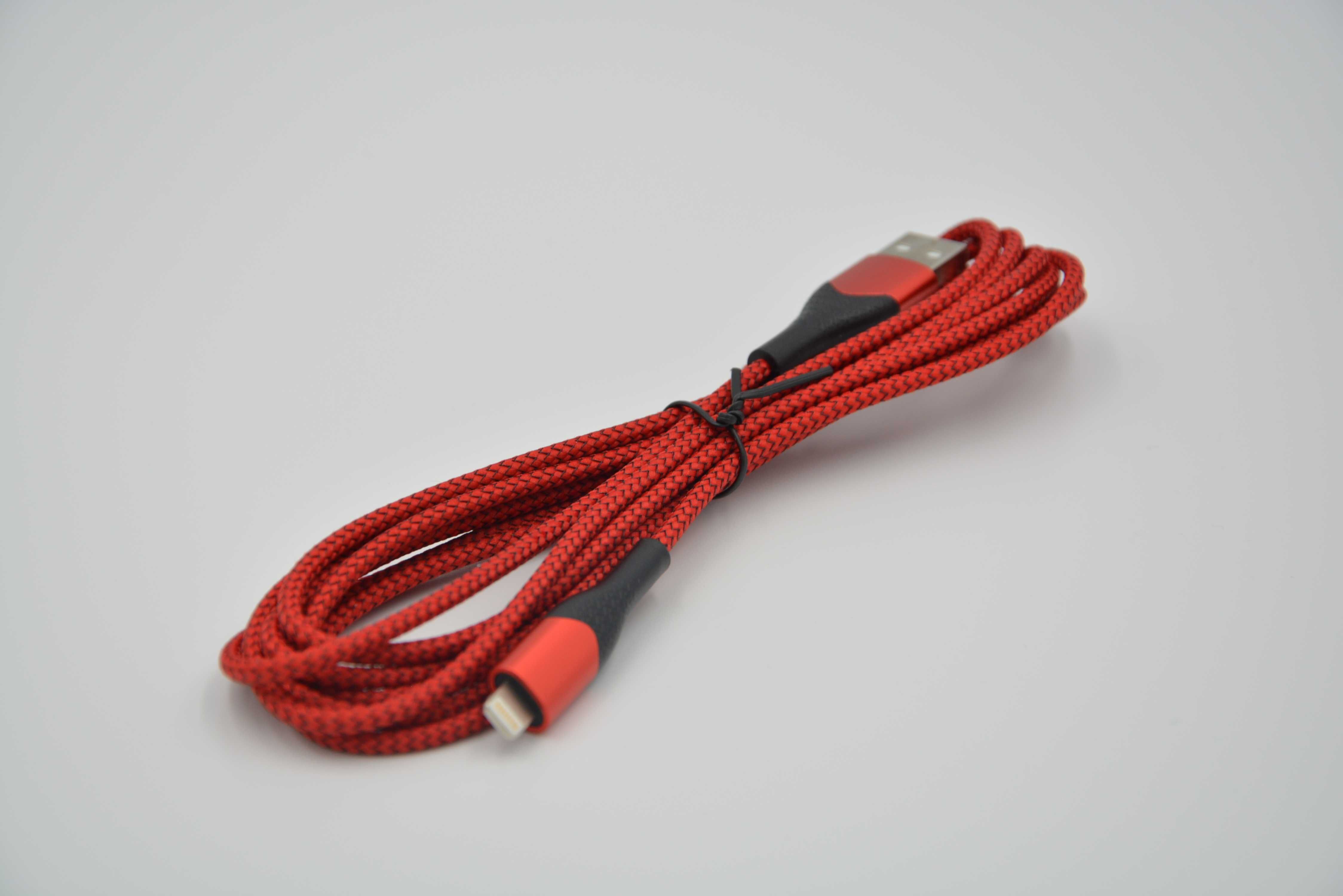 Kabel do Apple iPhone USB-A Lightning Aioneus 2,4m czerwony