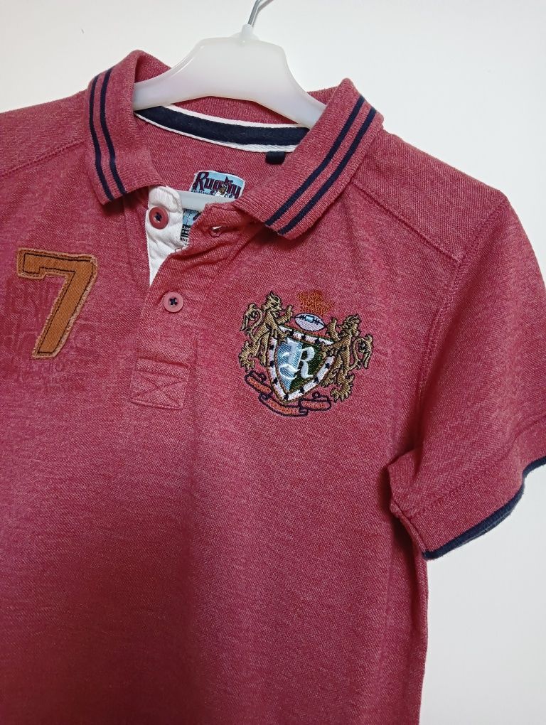 Koszulka t-shirt bluzka polo z kołnierzykiem na 8 lat
