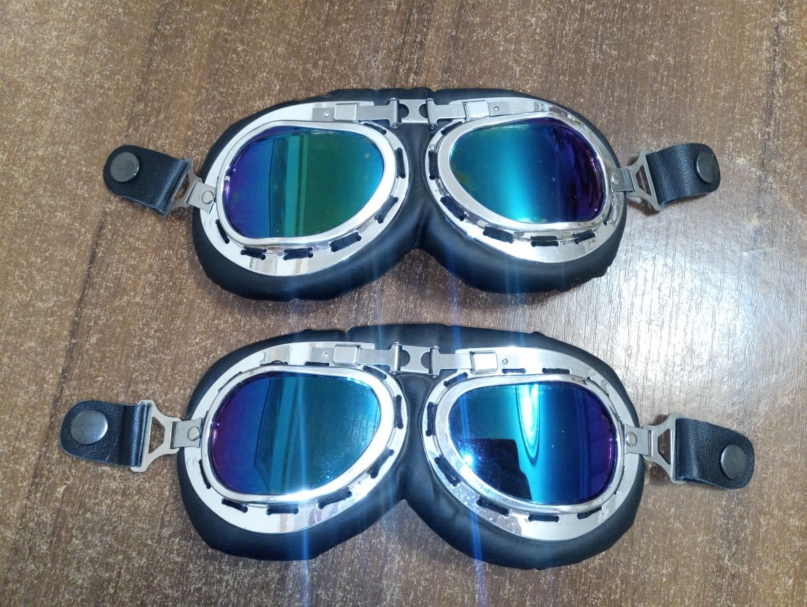 Окуляри льотчика пілота авіаційні мотоциклетні ретро очки вінтаж