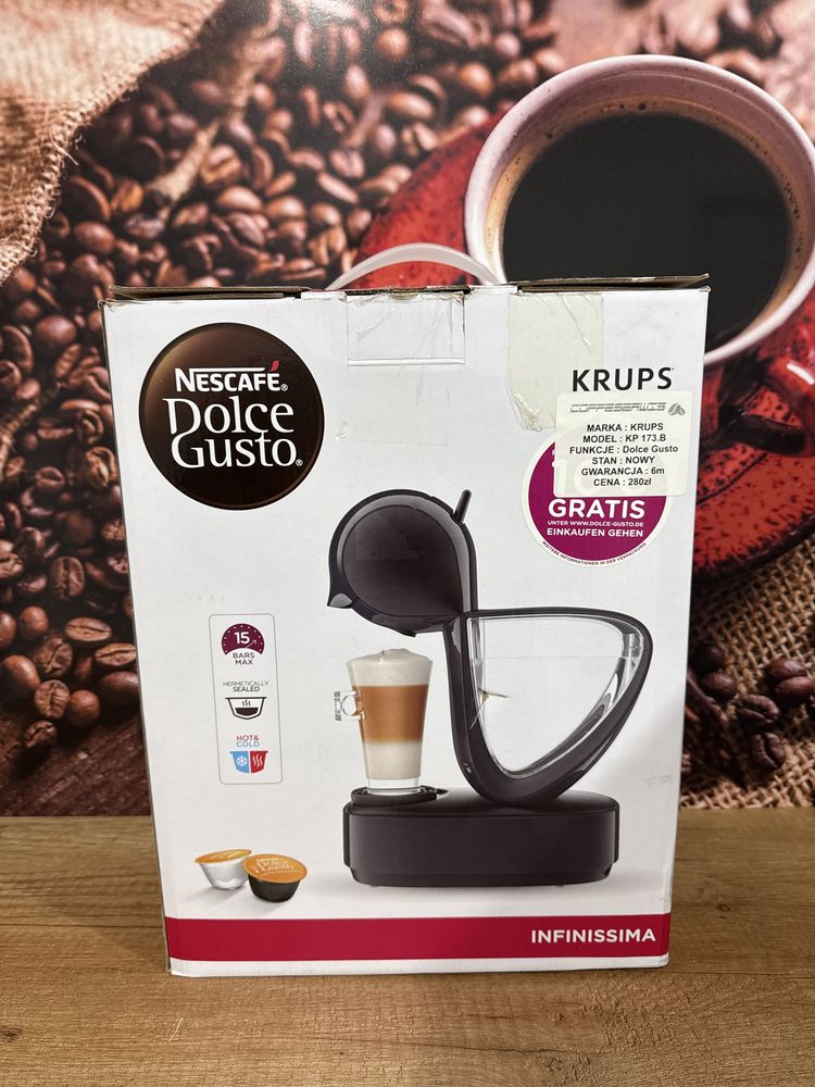 Ekspres na kapsulki KRUPS Dolce Gusto INFINISSIMA KP173 gwar