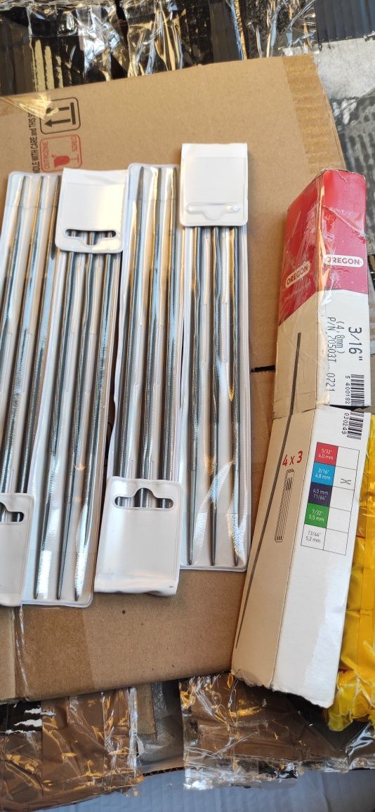 zestaw 12 szt Pilnik OREGON 4,8mm  Ostrzenia Łańcuchów pił spalinowych