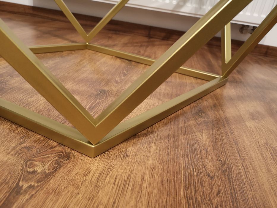 Stolik kawowy diament szklany blat loft glamour