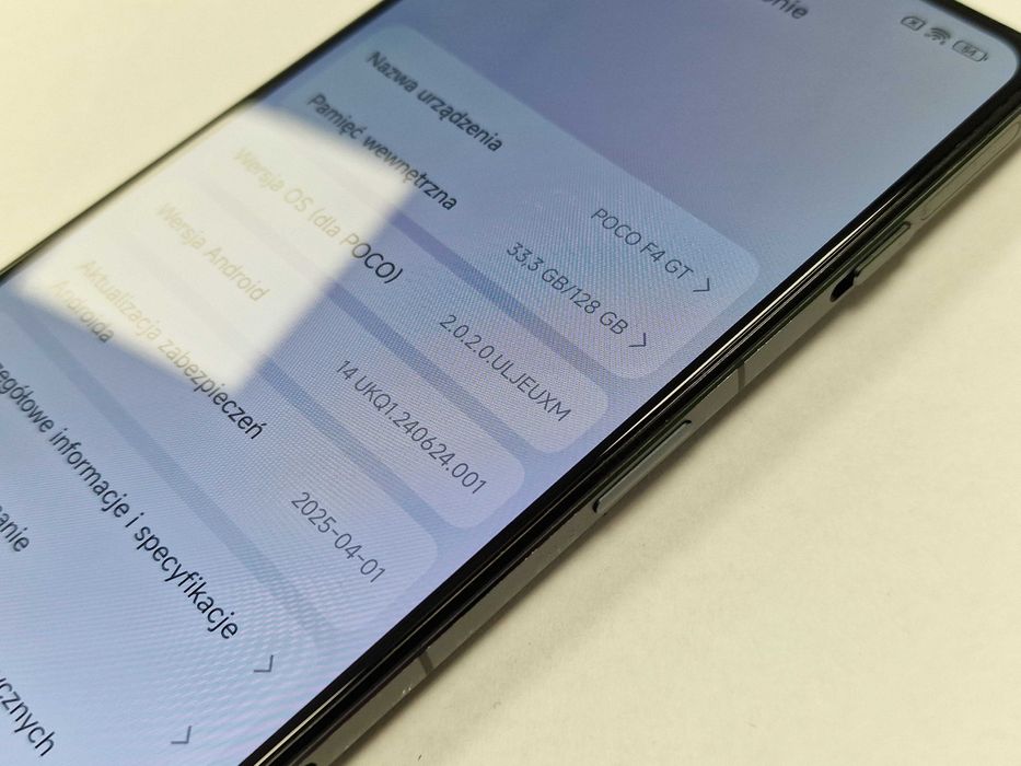 POCO F4 GT Dual SIM/ 8GB/ 128GB/ Stealth Black/ Grade A- / Gwarancja