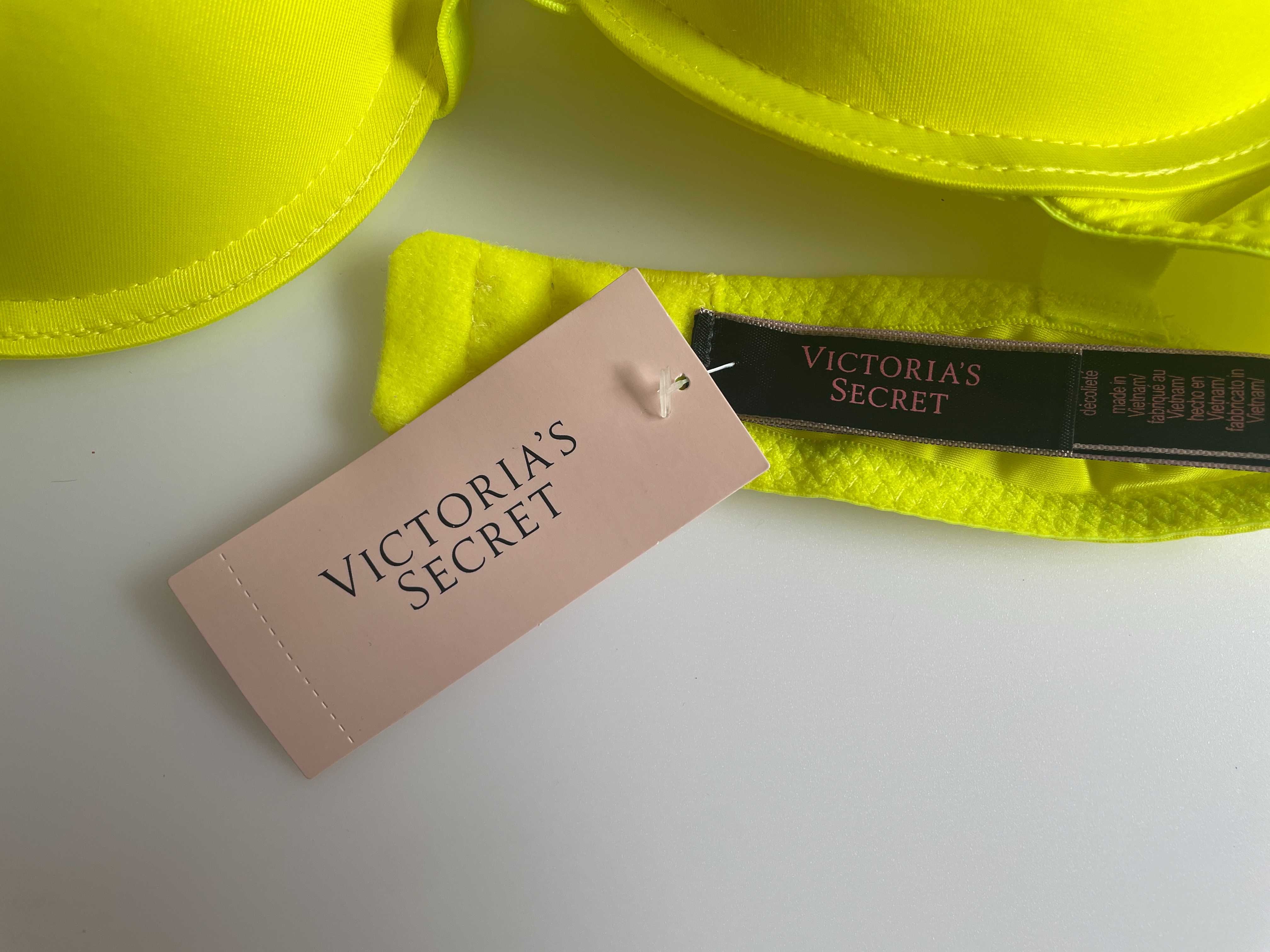 komplet bielizny victoria's secret yellow v5 new 75C