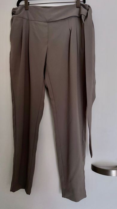 MANGO  Spodnie Casual z wiązaniem w pasie M L