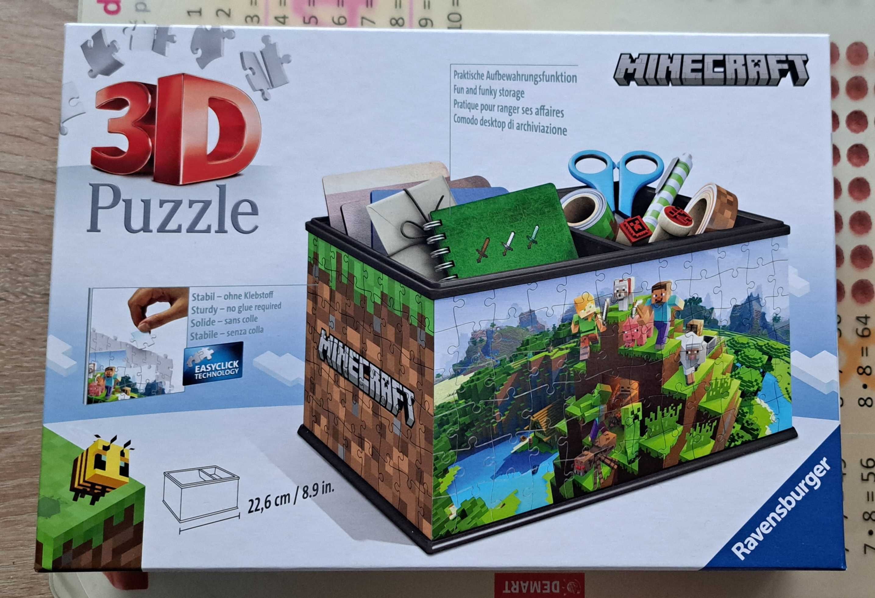 PUZZLE 3D - MINECRAFT Ravensburger - pudełko do przechowywania