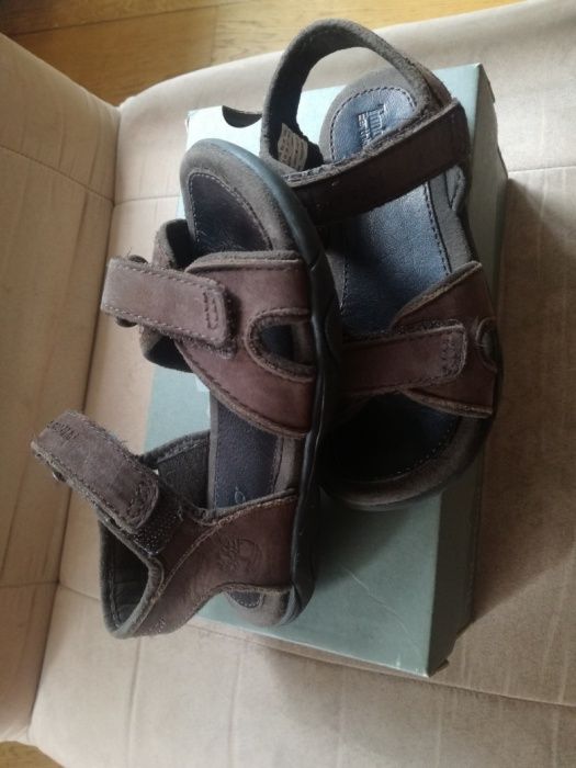 Sandałki dla chłopca Timberland -skóra, czekoladowy brąz,  rozmiar 28