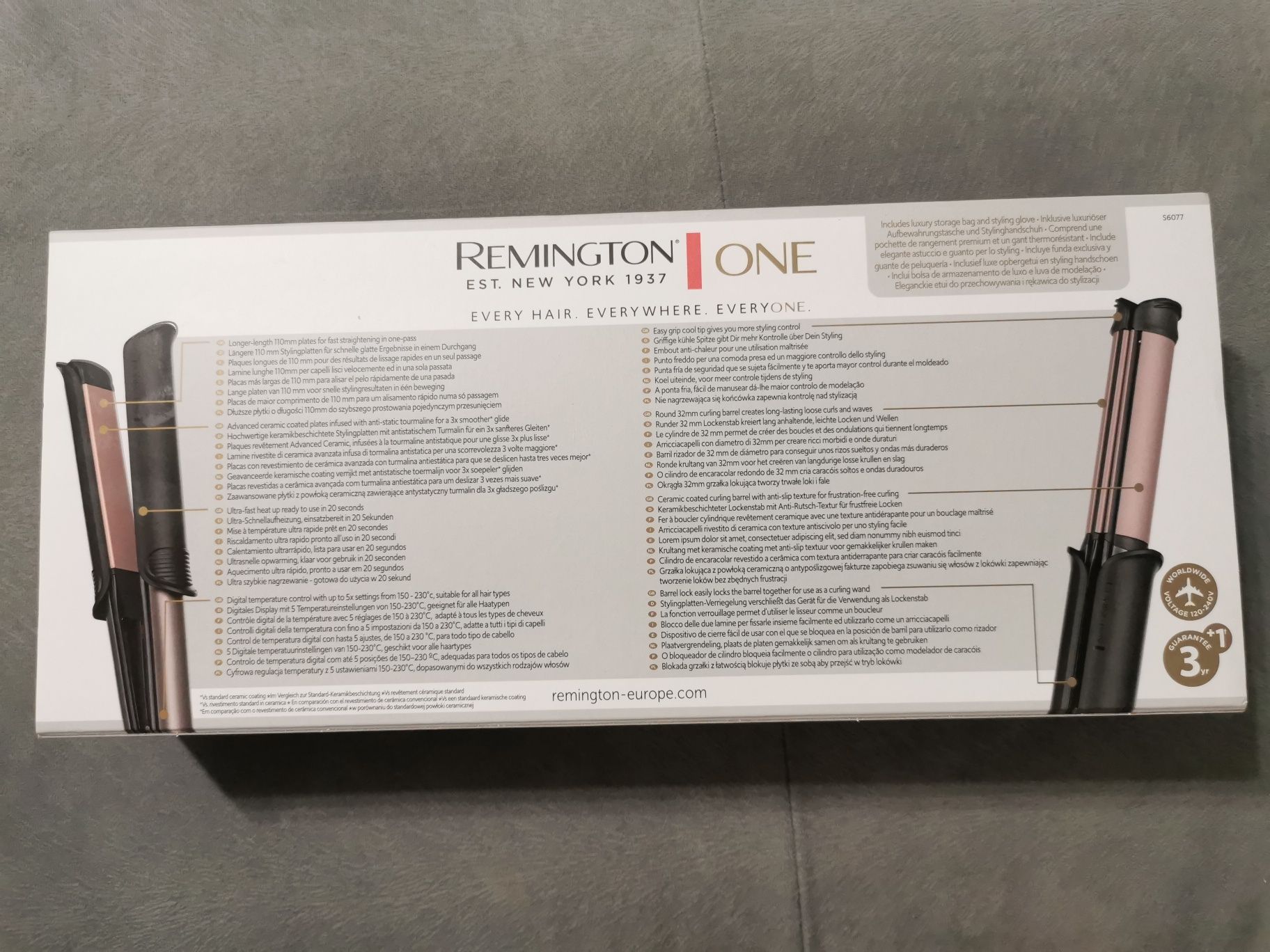 Remington One - Prostownica i lokówka 2 w 1 One Straight & Curl S6077