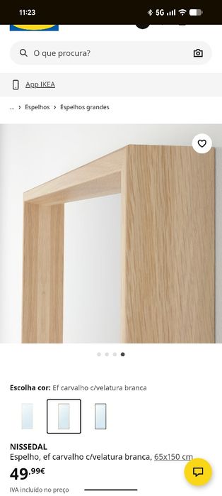Espelho NISEDAL Ikea 150*65, com novo