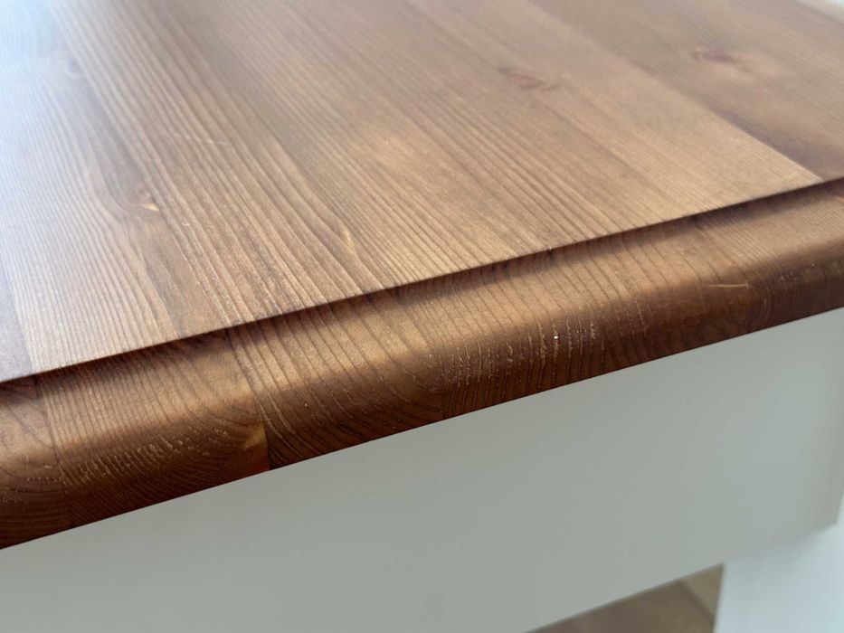 Ława sosnowa - blat w kolorze dębu | rysy, wgniotki, taniej o 830 zł !